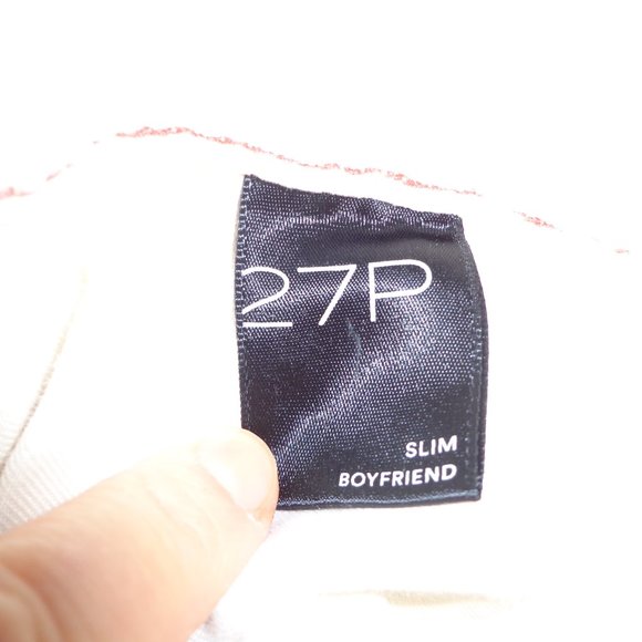 NWT Anthropologie Pilcro Slim Boyfriend Corduroy Pant 27P Cream - Picture 5 of 16